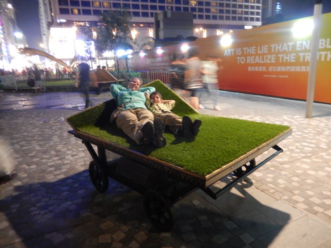 "Garden" seating at the waterfront