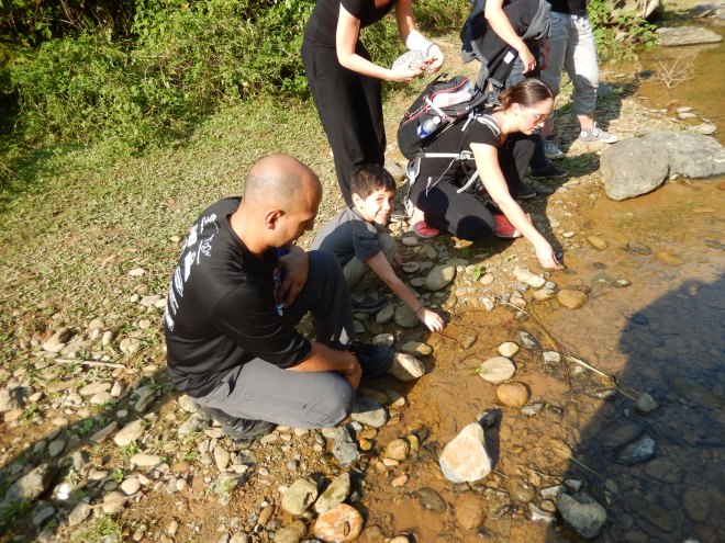 Skipping rocks at the river