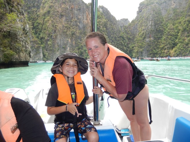 On the speedboat tour