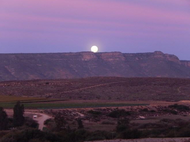 Moon rise in South Africa