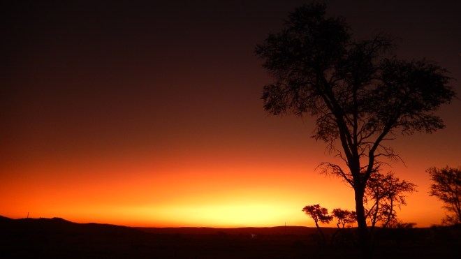 Sunset over Namibia