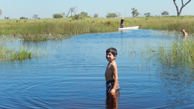 Swimming in the Okavango Delta