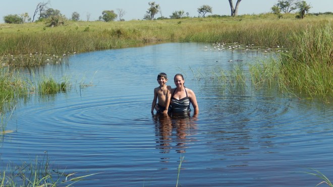 Out for a swim in the Okavango Delta