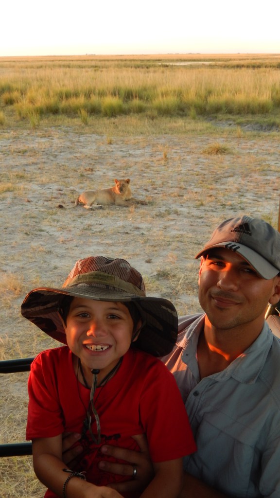 Right next to the lions!