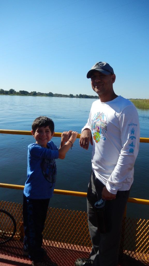 Adam and Hayden on the ferry