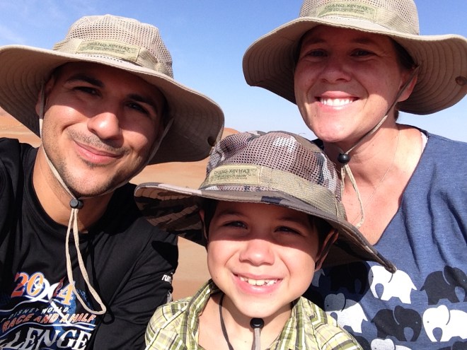 On the top on a sand dune