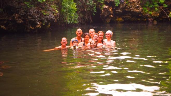 Our group with the turtles