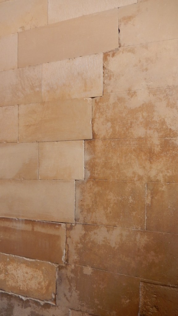 New (left) and Old (right) stones in the pyramid complex