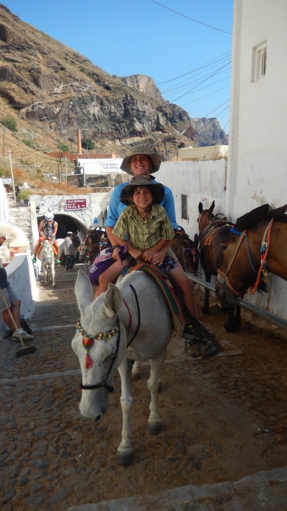 Donkey ride up to Fira