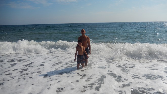 Playing at the beach!