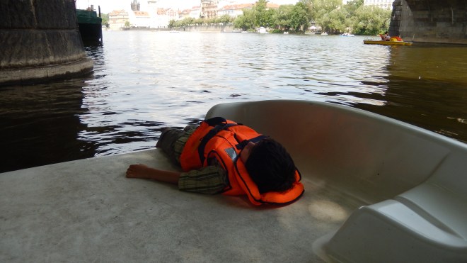 Tired after steering the boat