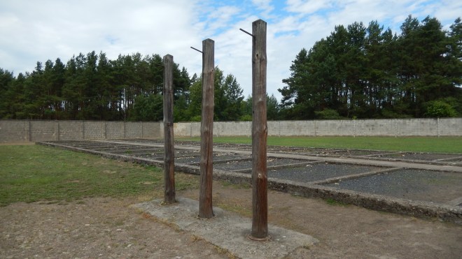 Prison yard (poles where they strung up the people being tortured)