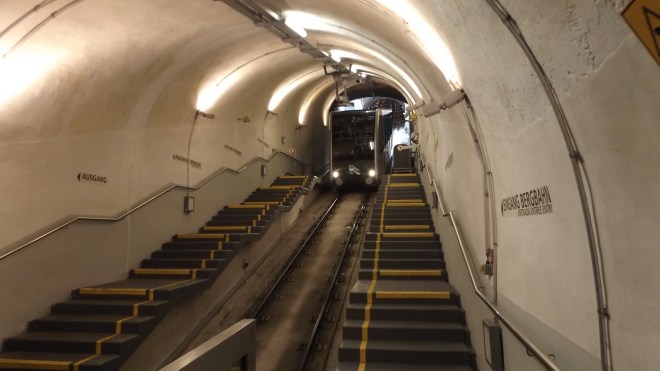 Trolley to the castle at the top