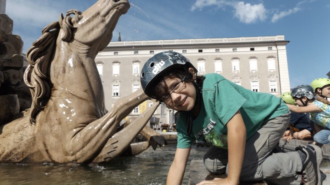 Fountain where Maria splashes in The Sound of Music