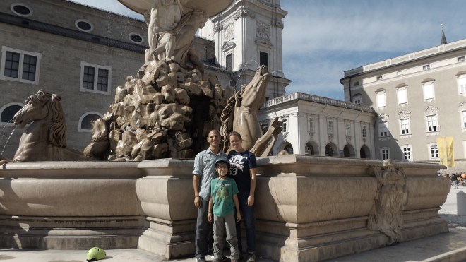 Fountain where Maria splashes in The Sound of Music