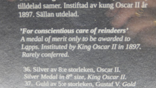 Medal for taking care of reindeer.  lol