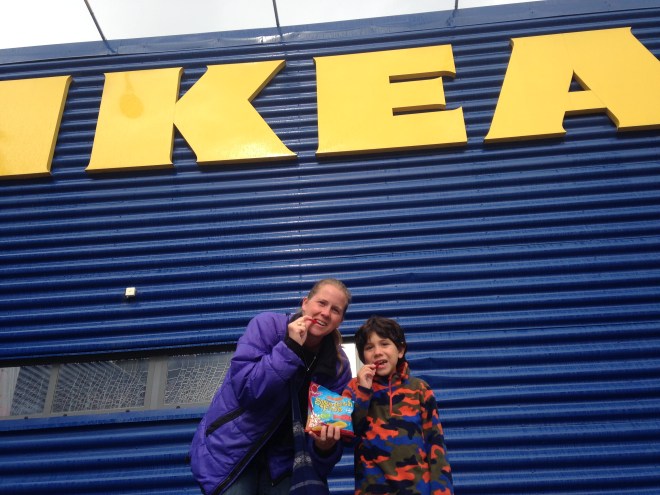 Eating Swedish Fish at Ikea