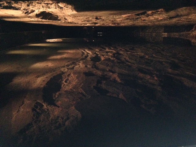 Where they "harvest" the salt from the giant salt water pools