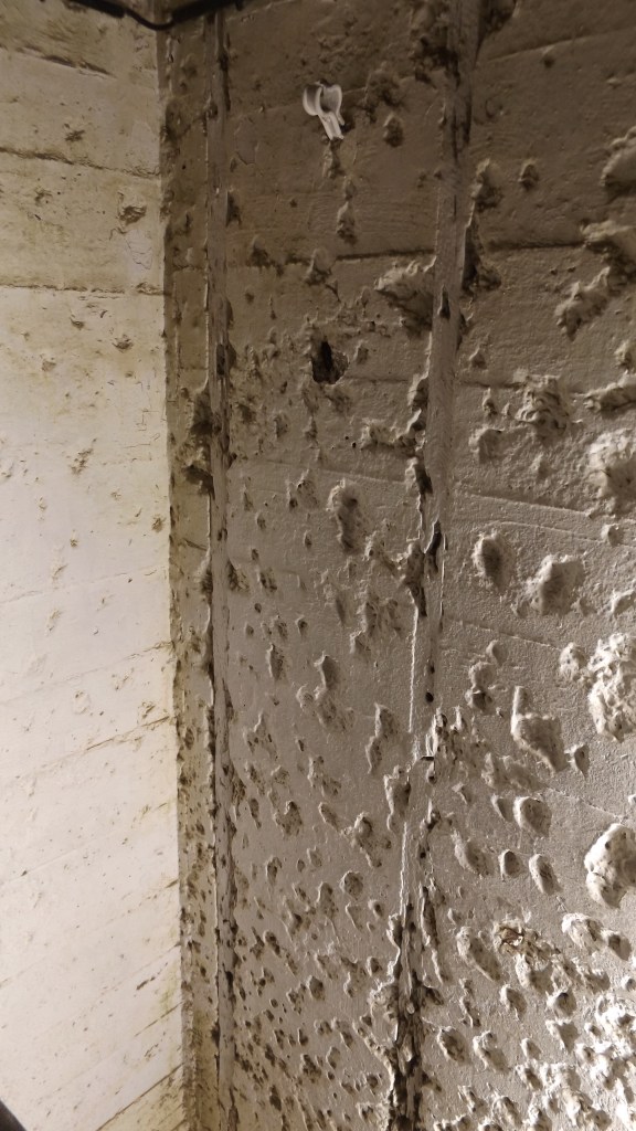 Grenade explosion in a German bunker