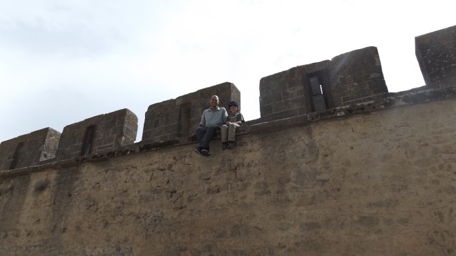 Hanging out on the city walls (just like in Robin Hood: Prince of Thieves)